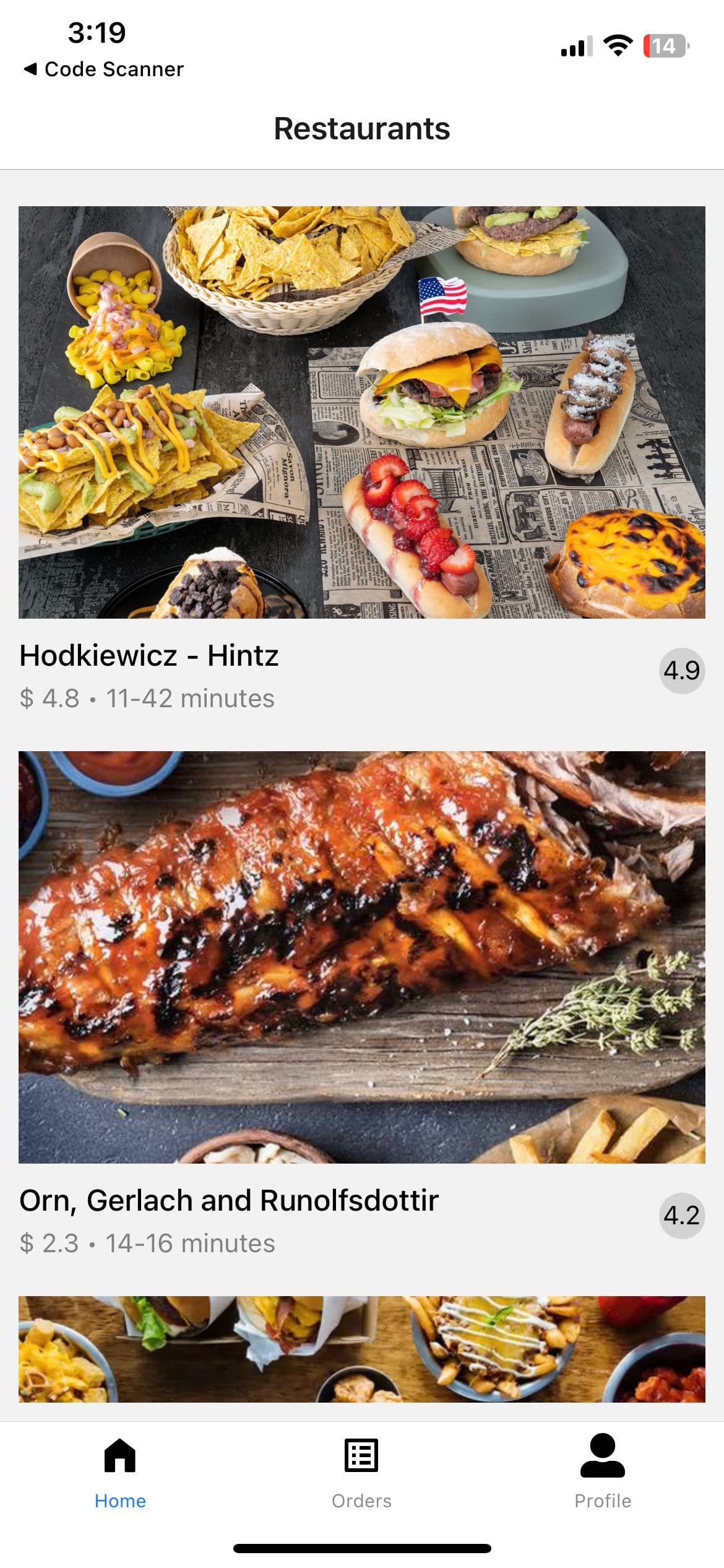 Food Delivery Mobile Application